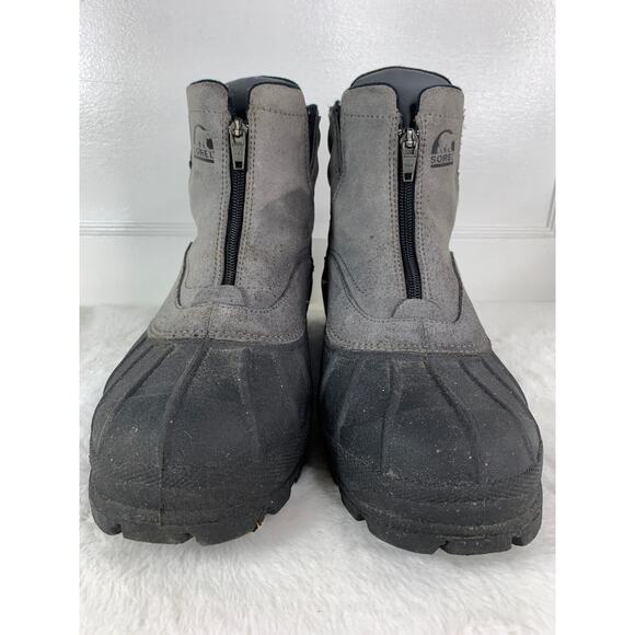 Sorel Men's Gray Leather Barn Zip Boot Thinsulate Size 9 - Picture 2 of 8